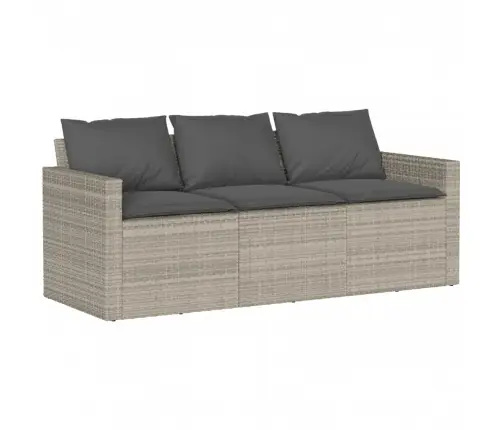 Sofos Komplektas Su Pagalvėlėmis, 6 Dalių, Pilkas, Poliratanas