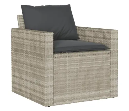 Sofos Komplektas Su Pagalvėlėmis, 6 Dalių, Pilkas, Poliratanas