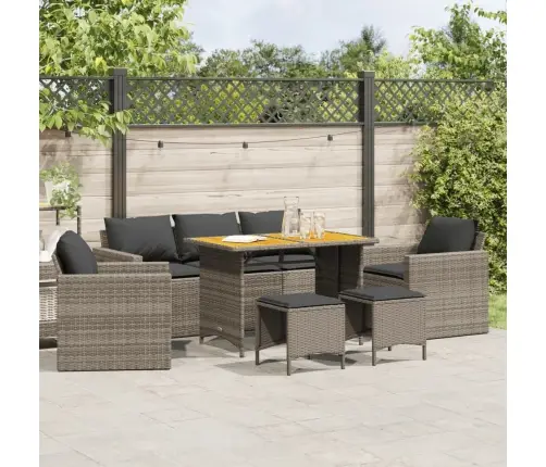 6-Osaline Aiadiivani Komplekt Patjadega, Hall, Polürotang