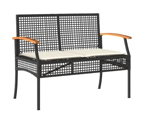 Sodo Komplektas Su Pagalvėlėmis, 5 Dalių, Juodas, Poliratanas