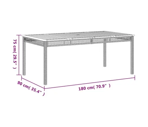 7-Daļīgs Dārza Mēbeļu Komplekts, Matrači, Pelēka Pe Rotangpalma Vidaxl