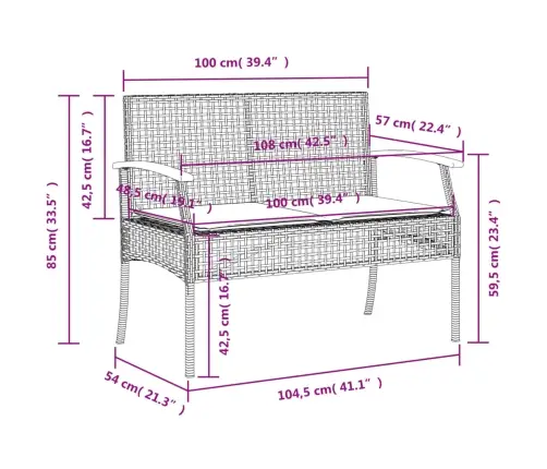 3-Daļīgs Dārza Mēbeļu Komplekts, Matrači, Pelēka Pe Rotangpalma Vidaxl