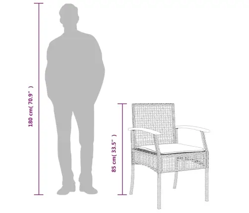 Sodo Komplektas Su Pagalvėlėmis, 3 Dalių, Smėlio, Poliratanas