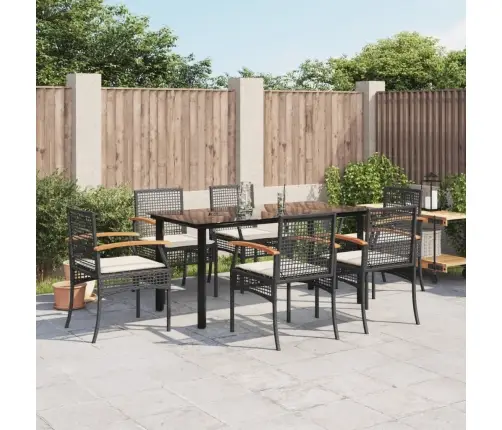 7-Daļīgs Dārza Mēbeļu Komplekts Ar Matračiem, Pe Rotangpalma Vidaxl