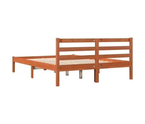 Voodiraam Ilma Madratsita, Vahapruun, 140 X 190 cm Männipuit