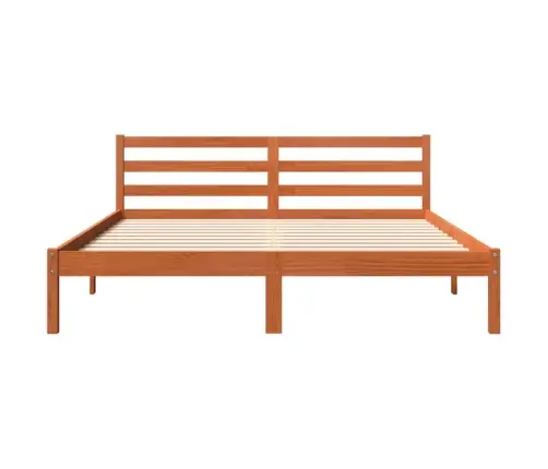 Gulta Bez Matrača, Vaska Brūnas, 180X200 Cm, Priedes Masīvkoks Vidaxl