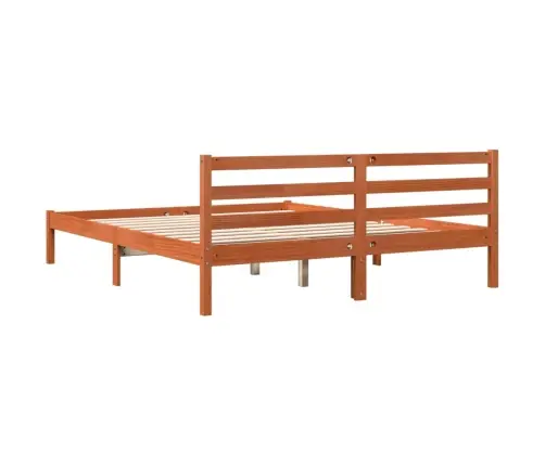 Gulta Bez Matrača, Vaska Brūnas, 180X200 Cm, Priedes Masīvkoks Vidaxl