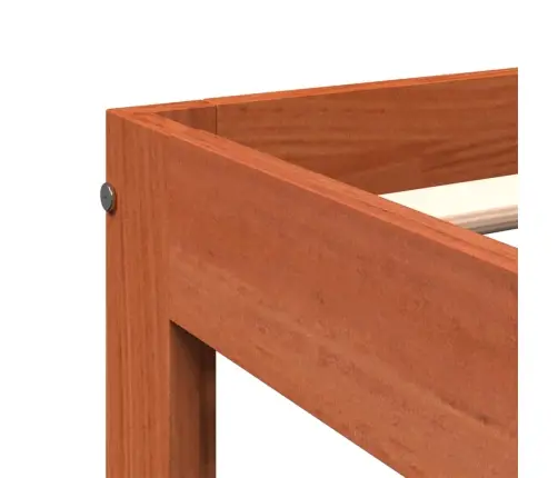 Gulta Bez Matrača, Vaska Brūnas, 140X200 Cm, Priedes Masīvkoks Vidaxl