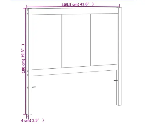 Voodipeats, Vahapruun, 100 cm Männipuit Voodipeats, Vahapruun, 100 cm Männipuit