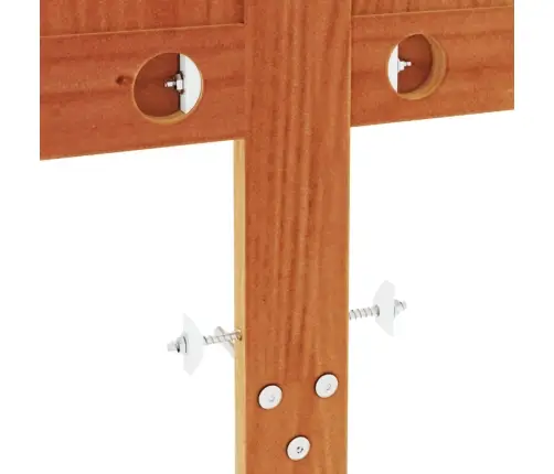 Galvgalis, Vaska Brūns, 135 Cm, Priedes Masīvkoks Vidaxl