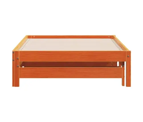 Izvelkams Dīvāns, Vaska Brūnas, 80X200 Cm, Priedes Masīvkoks Vidaxl