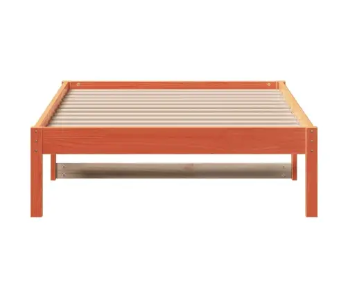 Gulta Bez Matrača, Vaska Brūna, 90X200 Cm, Priedes Masīvkoks Vidaxl