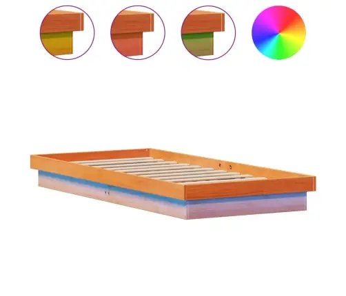 Led Lovos Rėmas, Vaško Rudas, 100X200cm Pušies Masyvas