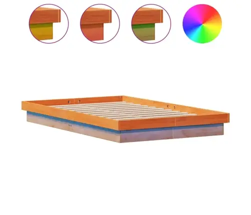 Led Lovos Rėmas, Vaško Rudas, 140X190cm Pušies Masyvas