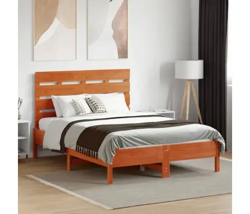 Galvgalis, Vaska Brūns, 135 Cm, Priedes Masīvkoks Vidaxl