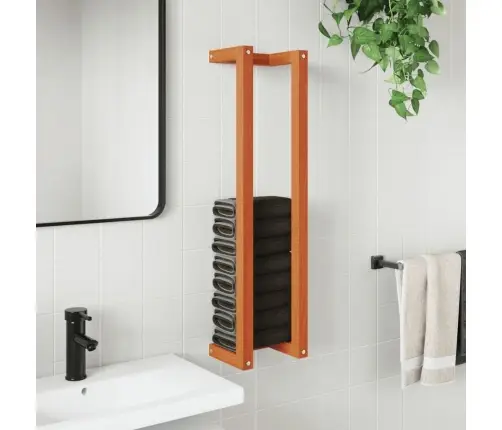 Dvieļu Pakaramais, Vaska Brūns, 23X18X90 Cm, Priedes Masīvkoks Vidaxl