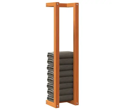 Dvieļu Pakaramais, Vaska Brūns, 23X18X90 Cm, Priedes Masīvkoks Vidaxl