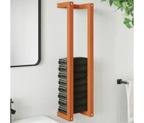 Dvieļu Pakaramais, Vaska Brūns, 23X18X90 Cm, Priedes Masīvkoks Vidaxl