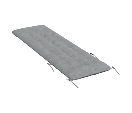 Sauļošanās Krēsla Matracis, 160X50X10Cm Pelēks Mākslīgais Zamšs Vidaxl