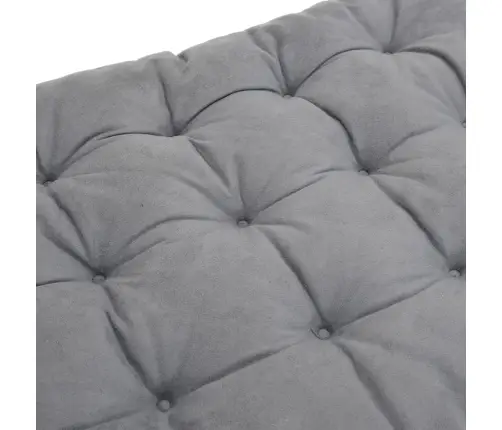 Sauļošanās Krēsla Matracis, 160X50X10Cm Pelēks Mākslīgais Zamšs Vidaxl