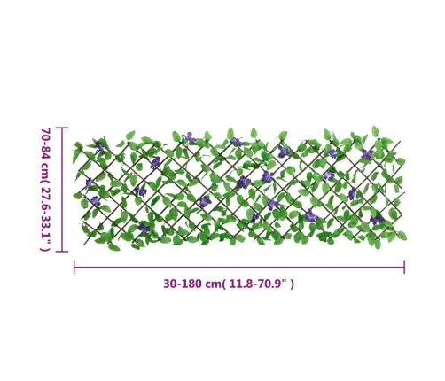 Mākslīgās Efejas Špalera, Paplašināma, 5 Gab, Zaļa, 180X70 Cm Vidaxl