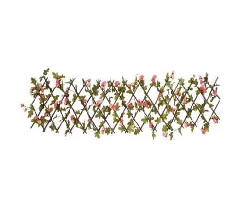 Mākslīgās Efejas Špalera, Paplašināma, Tumši Rozā, 180X20 Cm Vidaxl
