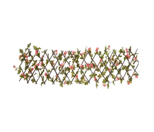 Mākslīgās Efejas Špalera, Paplašināma, 5 Gab., Rozā, 180X20 Cm Vidaxl