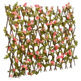 Mākslīgās Efejas Špalera, Paplašināma, Tumši Rozā, 180X60 Cm Vidaxl