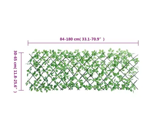 Mākslīgās Efejas Špalera, Paplašināma, Zaļa, 180X65 Cm Vidaxl