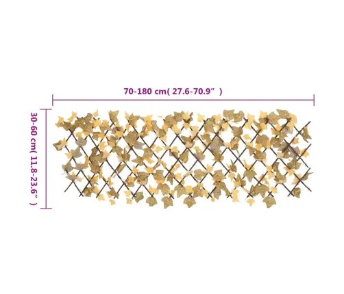 Mākslīgo Kļavas Lapu Špalera, Paplašināma, Oranža, 180X60 Cm Vidaxl