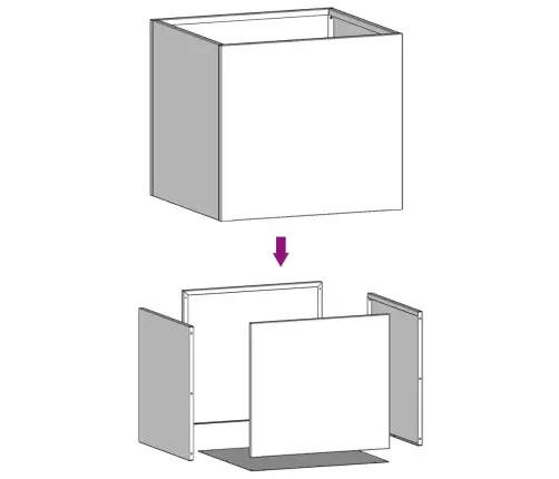 Taimekast Must 32X30X29 cm Teras