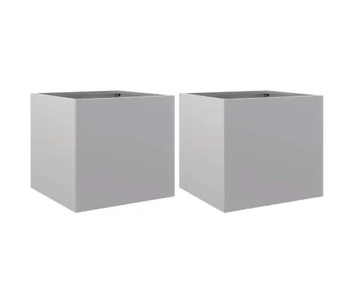 Taimekastid 2 Tk Hõbedane 32X30X29 Cm Tsingitud Teras