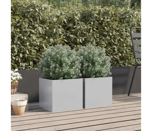 Taimekastid 2 Tk Hõbedane 32X30X29 Cm Tsingitud Teras