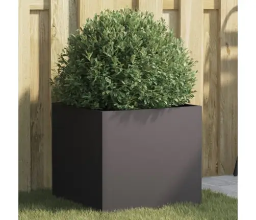 Puķu Kaste, Melna, 42X40X39 Cm, Tērauds Vidaxl