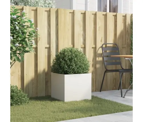 Puķu Kaste, Balta, 42X40X39 Cm, Tērauds Vidaxl