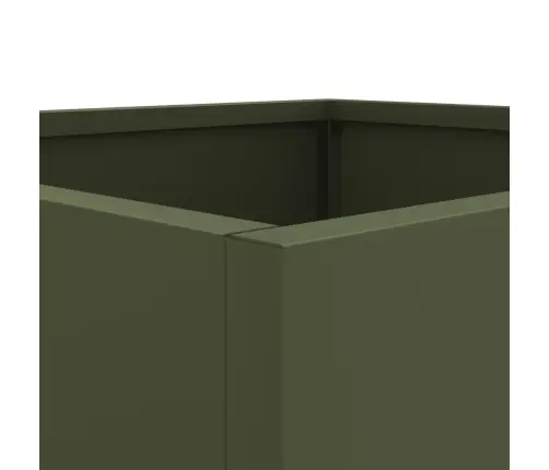 Puķu Kastes, 2 Gab., Olīvu Zaļas, 42X40X39 Cm, Tērauds Vidaxl