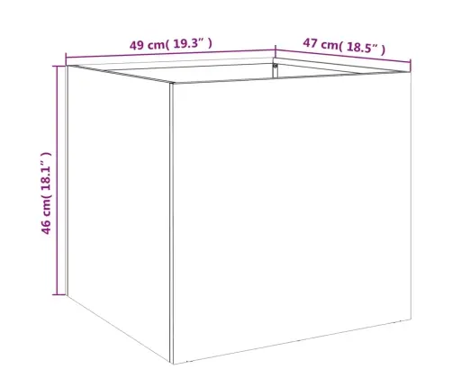 Taimekastid 2 Tk Must 49X47X46 cm Teras