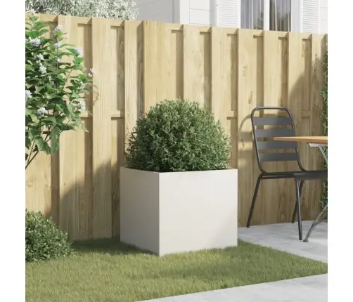 Puķu Kaste, Balta, 49X47X46 Cm, Tērauds Vidaxl