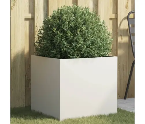 Puķu Kaste, Balta, 49X47X46 Cm, Tērauds Vidaxl