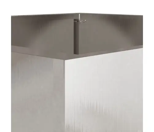 Taimekastid 2 Tk, Hõbedane, 49 X 47 X 46 cm Roostevaba Teras