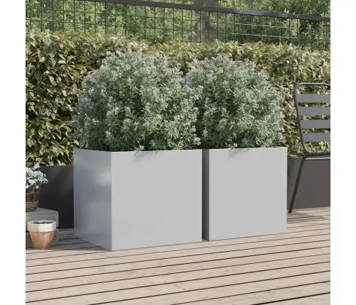 Taimekastid 2 Tk, Hõbedane, 49 X 47 X 46 cm Tsingitud Teras