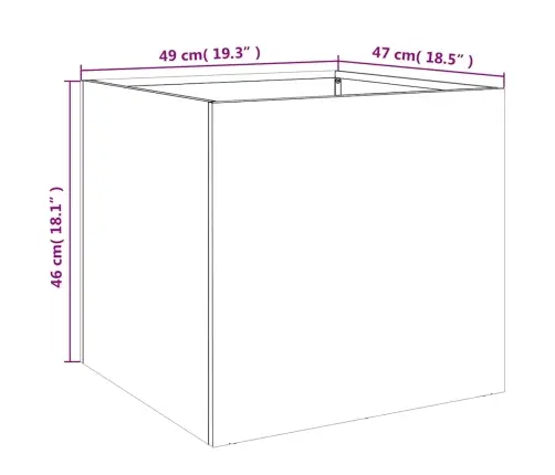 Taimekastid 2 Tk, Hõbedane, 49 X 47 X 46 cm Tsingitud Teras
