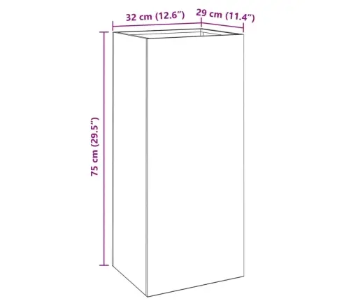Taimekast Must 32X29X75 cm Teras
