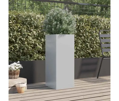 Puķu Kaste, Sudrabaina, 32X29X75 Cm, Cinkots Tērauds Vidaxl