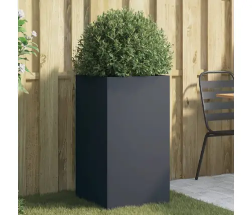 Puķu Kaste, Pelēka, 42X38X75 Cm, Tērauds Vidaxl