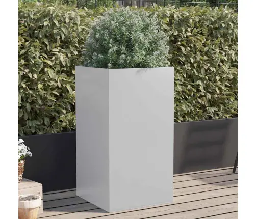 Puķu Kaste, Sudrabaina, 42X38X75 Cm, Cinkots Tērauds Vidaxl