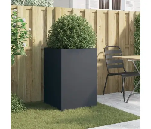 Puķu Kaste, Pelēka, 52X48X75 Cm, Tērauds Vidaxl