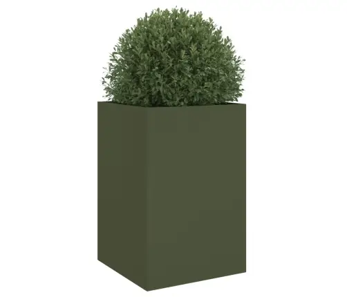 Puķu Kaste, Olīvzaļa, 52X48X75 Cm, Tērauds Vidaxl