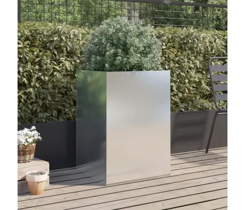 Puķu Kaste, Sudrabaina, 52X48X75 Cm, Nerūsējošais Tērauds Vidaxl