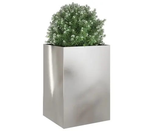 Puķu Kaste, Sudrabaina, 52X48X75 Cm, Nerūsējošais Tērauds Vidaxl